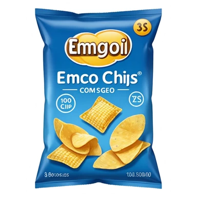 blue pacaged chip without writing sticker