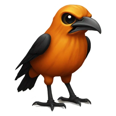 Jack o lantern crow sticker