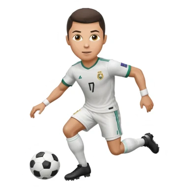 Cristiano Ronaldo dribbling a soccer ball sticker