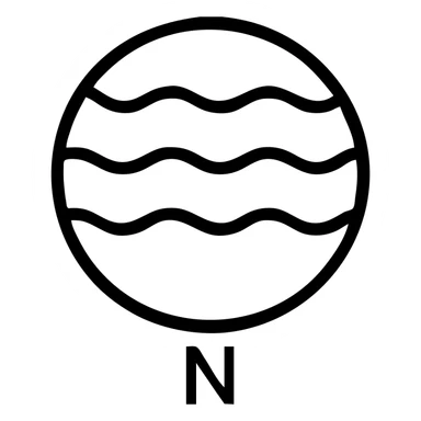simple icon of planet Neptune, minimal, clean lines, recognizable as Neptune, suitable for app icon sticker