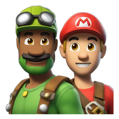 Fornite et mario sticker