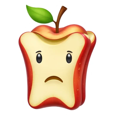 Apple core sticker