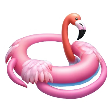 Flamingo pool floaty  sticker