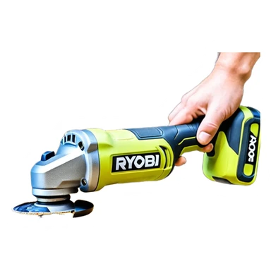 Ryobi One+18V 4-1/2" Angle Grinder PCL445B emoji style sticker