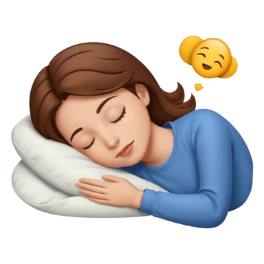 woman with brown hair sleeping on her back sticker