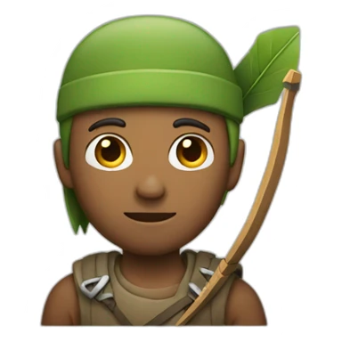 man with an arrow on his head sticker