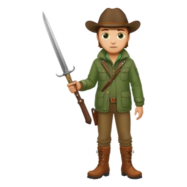 Classic hunter image, without holding a gun sticker