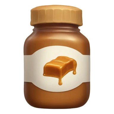 open jar of caramel sticker