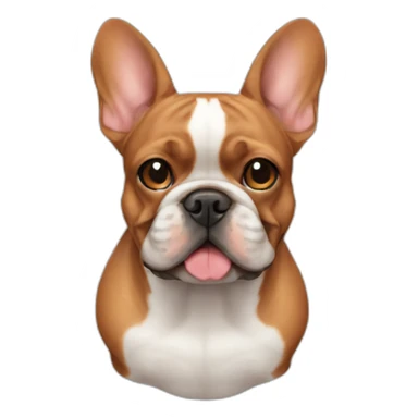 Red French bulldog sticker