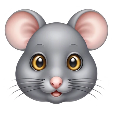 cute grey mouse big eyes sticker