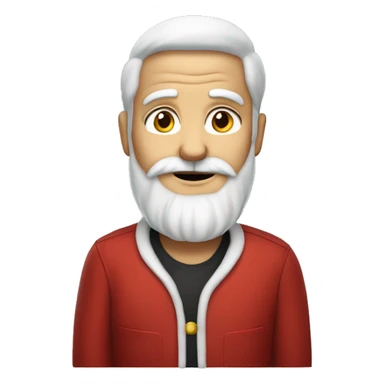 Père Noël avec une barbe à papa sticker