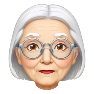 blunt grand maa with spects and white hair sticker