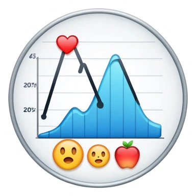  Chart decreasing sticker