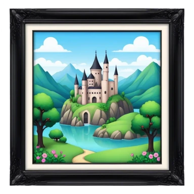 renaissance kawaii goth landscape sticker