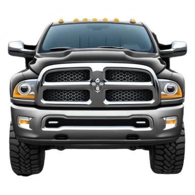 ram (brand) truck, dually type of truck, exterior color black sticker
