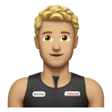 Iestyn in a trisuit sticker