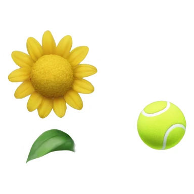 flowers and a tennis ball sticker
