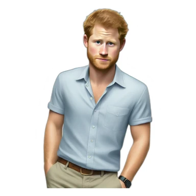 Prince Harry as a beach bum sticker