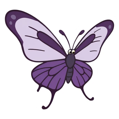 Purple butterfly  sticker