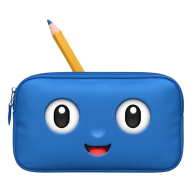 Pencil pouch with zipper sticker