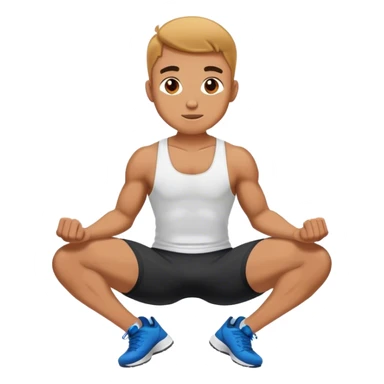 athlete doing sit-ups sticker