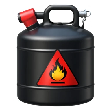 gasoline canister in black sticker
