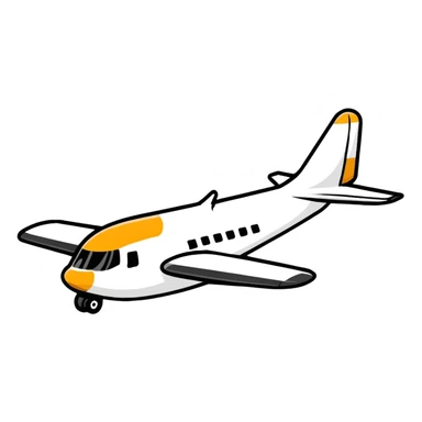 goose shaped like an airplane, airplane with goose features sticker
