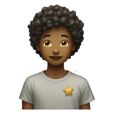 Person wearing t shirt filled with vintage detailed golden stars galaxies celestial sticker