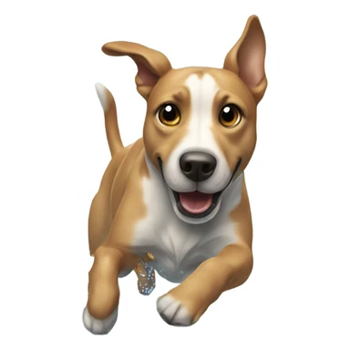 Dog running on water sticker