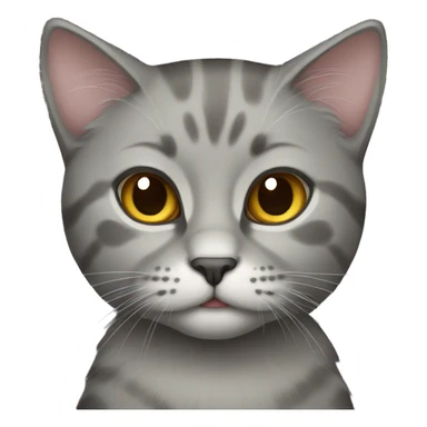 Scottish cat gray sticker