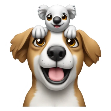 Koala holding a beagle dog sticker
