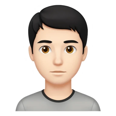 Joven blanco de buena parecencia cabello negro sticker