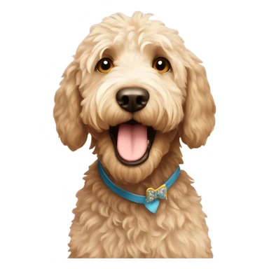 Labradoodle happy birthday  sticker