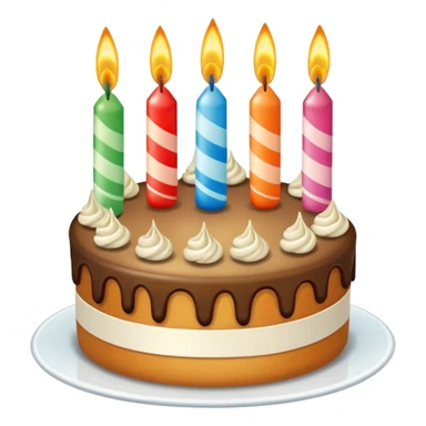 Torta di compleanno con sopra candeline con scritto 50 e poi scritta buon compleanno sticker