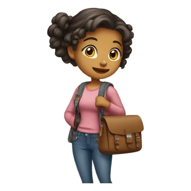 GIRL WITH COLLEGE BAG sticker