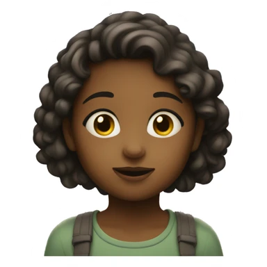 The girl looks at the stars sticker