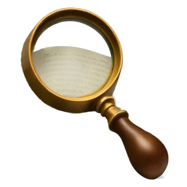 vintage book with magnifying glass sticker