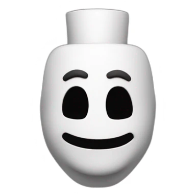 Máscara de teatro de mimo blanca fnaf sticker