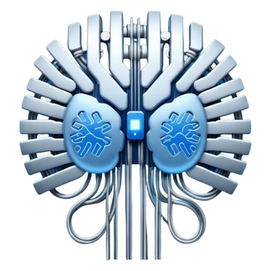 generate a realistic AI emoji based on an electronic brain sticker