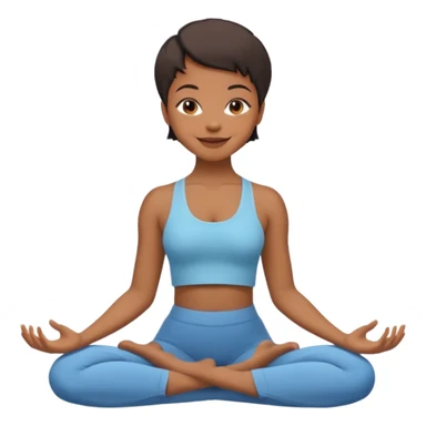black women yoga short hair sticker