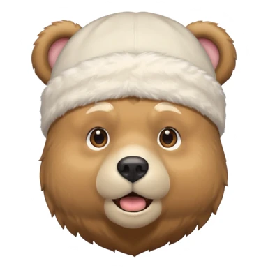 Сделай лицо медведя в белой дюраге sticker