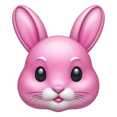 crystal bunny pink sticker