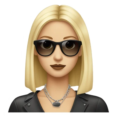 Blonde qurl with nostrill piercing and prada sunglasses sticker