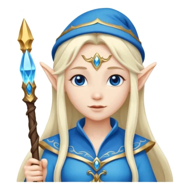 blue elve with staff sticker