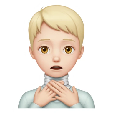 X eyes, hands on neck choking out  sticker