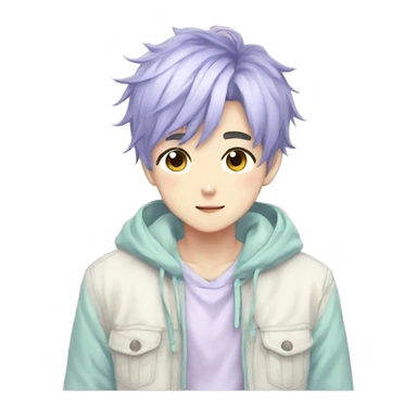 Cute Anime Pastel Boy sticker
