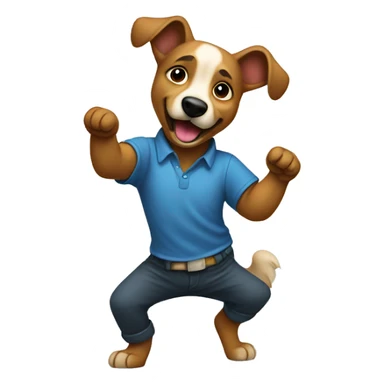 Perro bailando  sticker
