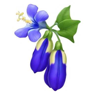 Butterfly pea flower sticker