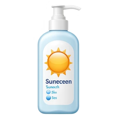 Sunscreen bottle that looks professional and nice and good sticker