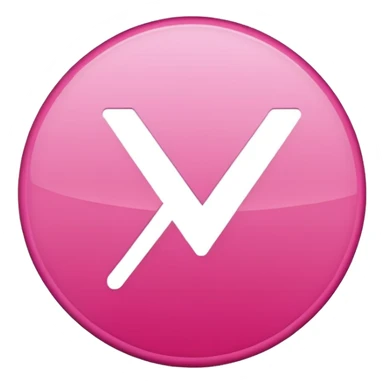 checkmark symbol in a circle in pink color that would reflect that a task has been done sticker